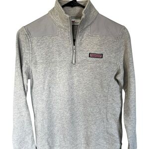 Vineyard Vines Gray Quarter-Zip Pullover